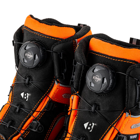 Buckbootz BVIZ7 Black Hi-Vis Orange FITGO Safety Boots S7S
