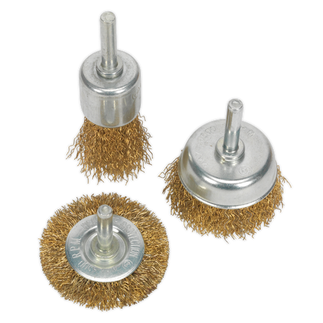 Wire Brush Set 3pc Brassed - BWBS03 - Farming Parts