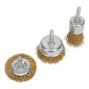 Wire Brush Set 3pc Brassed - BWBS03 - Farming Parts