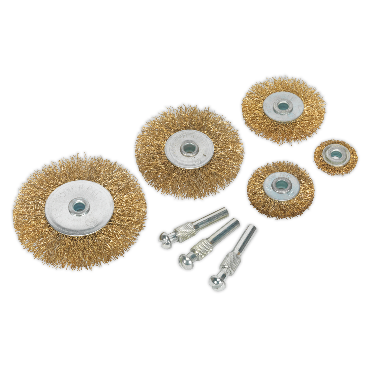 Wire Brush Set 8pc Brassed - BWBS08 - Farming Parts