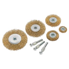 Wire Brush Set 8pc Brassed - BWBS08 - Farming Parts