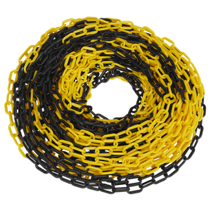 Sealey | Plastic Chain 25m x 6mm - Black/Yellow - BYC25M