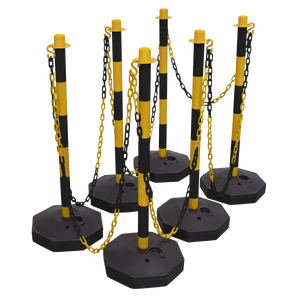 Black/Yellow Post & Chain Kit 25m - BYSBKIT - Farming Parts