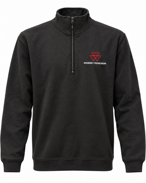 Massey Ferguson Fort Workforce 1/4 Zip Fleece Sweatshirt – Black – 167