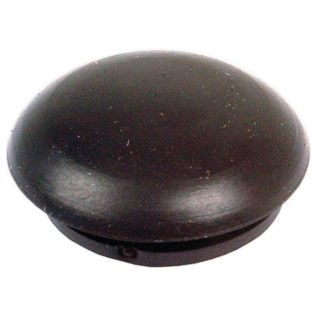 The Sparex Blind Grommet Ø3/8'' x 1/16'' Groove (Part No. S.11343) is a black rubber plug with a smooth, rounded surface and a slightly raised edge, functioning perfectly as a 3/8" blind grommet.