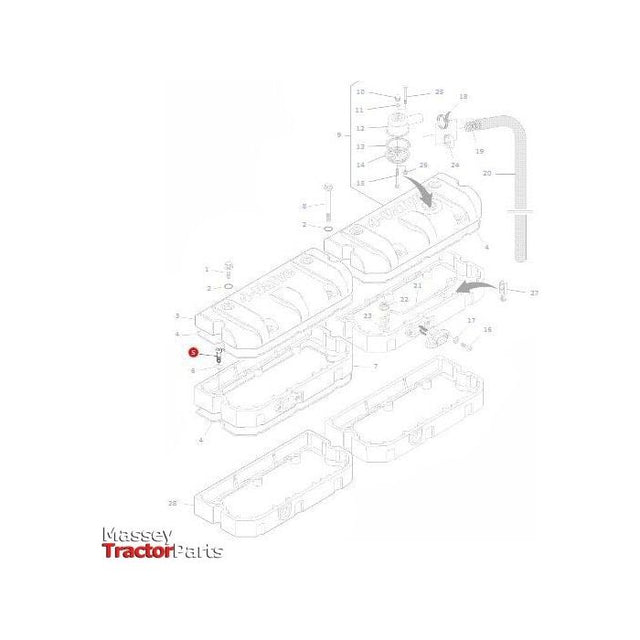 Bolt M8x30 Cap Head - V581804630 - Massey Tractor Parts