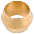 A close-up of the Sparex Brass Fuel Line Olive Ø 3/8'' (Sparex Part No. S.5144), typically used in plumbing to create a watertight seal around a pipe. The ring, designed to meet tube specifications, features a smooth interior and a slightly beveled exterior.