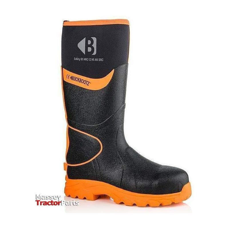 Buckler Hi Viz Safety Wellies - Black - BBZ8000BK/OR-Buckler-Boots,Buckbootz,Buckler,Not On Sale,Safety