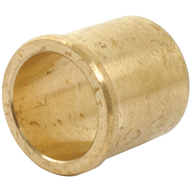 Image of the Bush | Sparex Part No. S.43536, a brass bushing from the Sparex brand featuring a cylindrical shape with a flange. It is commonly used for controlling motion along a control shaft. The surface displays minor scratches and patina, suggesting use or wear over time.