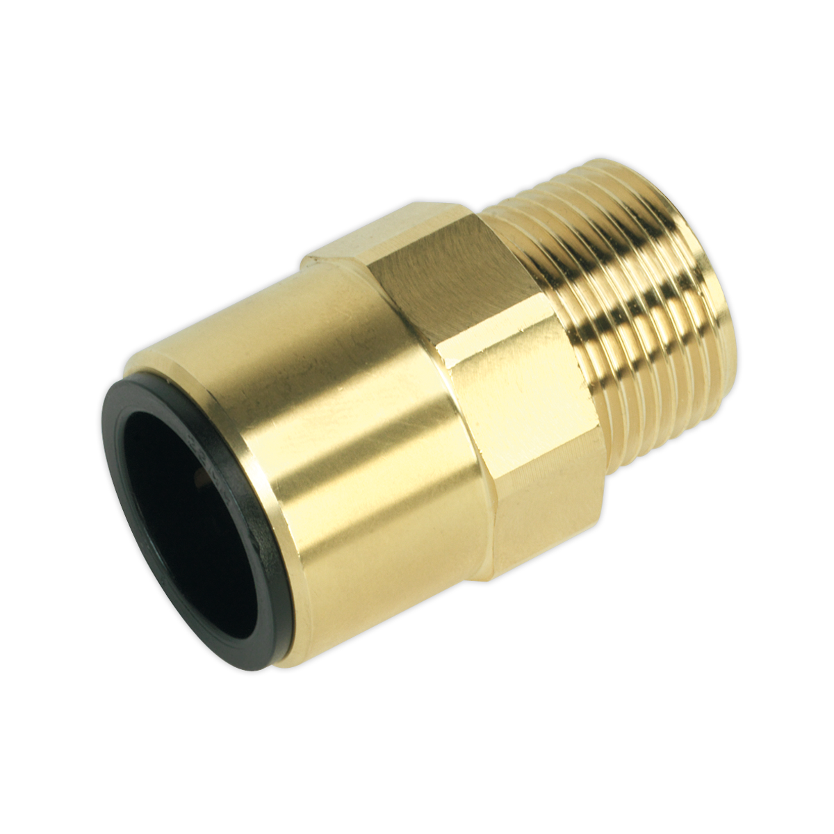 Straight Adaptor 22mm x 3/4"BSPT Brass (John Guest Speedfit® - MM012206N) - CAS22BSA - Farming Parts