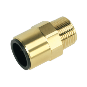 Straight Adaptor 22mm x 3/4"BSPT Brass (John Guest Speedfit® - MM012206N) - CAS22BSA - Farming Parts