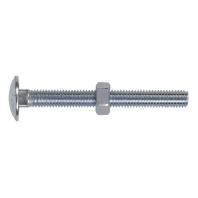 Coach Bolt & Nut DIN 603 - M8 x 75mm Zinc Pack of 50 - CBN875 - Farming Parts