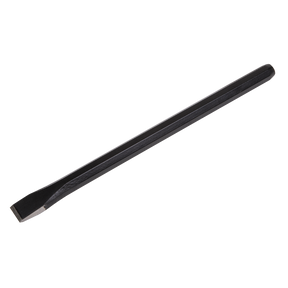 The Sealey Cold Chisel 19 x 300mm - CC33 is crafted from drop-forged black steel and features a flat edge, making it perfect for shaping and cutting hard materials.