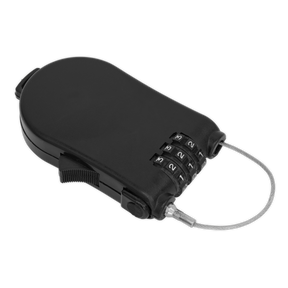 Sealey's Combination Cable Lock - CCL01 features a lightweight retractable cable and a four-digit number dialer to securely lock your belongings.
