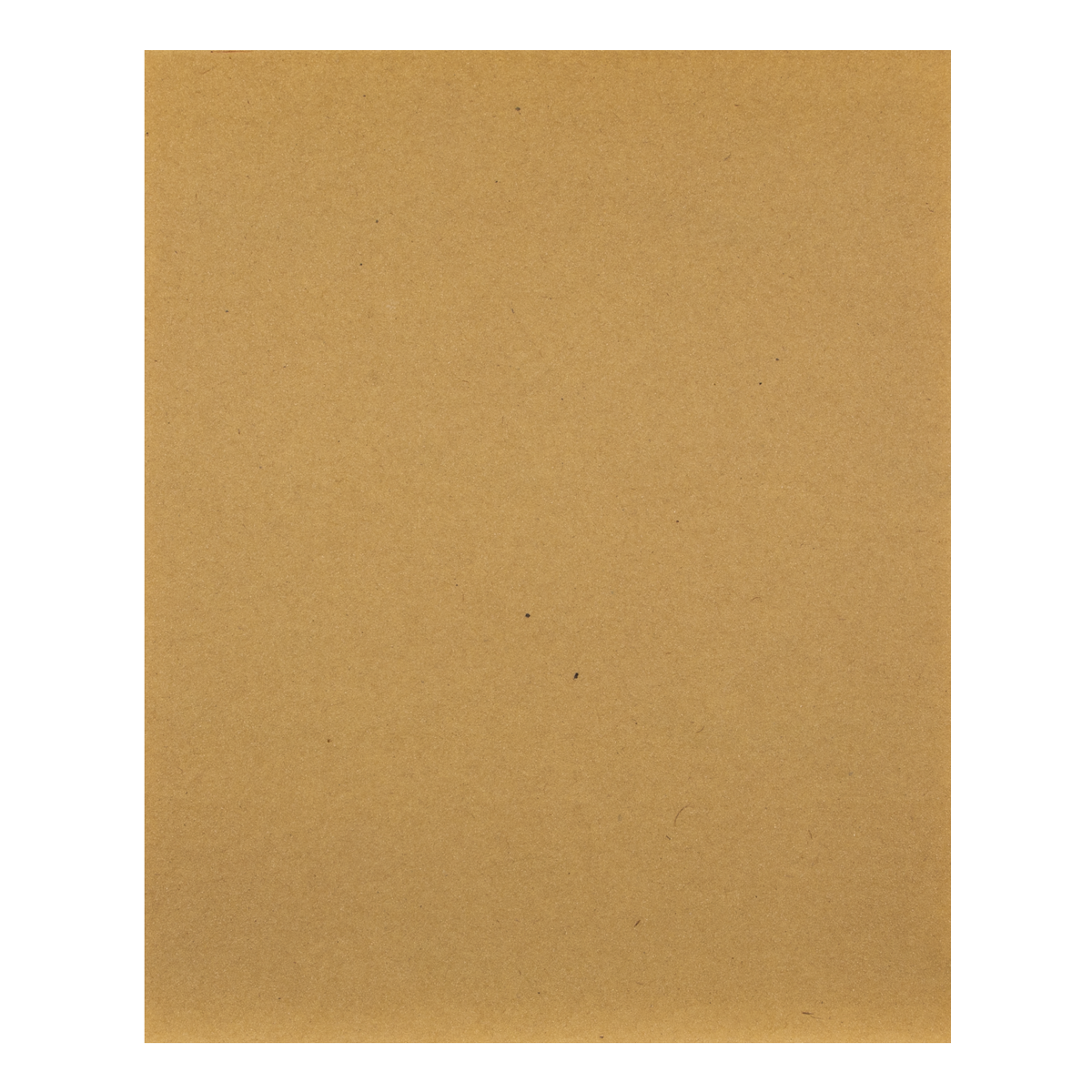 A fine sheet from the Sealey Glasspaper Pack of 5 (280 x 230mm) in brown, with a few small black specks scattered across its smooth surface.