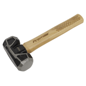 A Club Hammer 3lb Hickory Shaft - CHH301 with a durable hickory handle and a carbon steel head, branded "Sealey" with a hexagonal pattern on the grip.