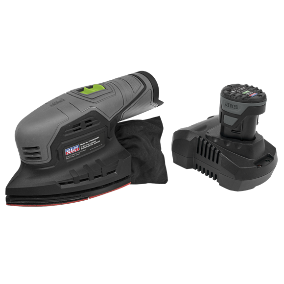 Sealey | SV10.8 Series 150mm Cordless Detail Sander Kit 10.8V 2Ah - CP108VDS