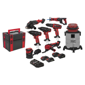 8 x 20V SV20 Series Cordless Tool Combo - 4 Batteries - CP20VCOMBO4 - Farming Parts