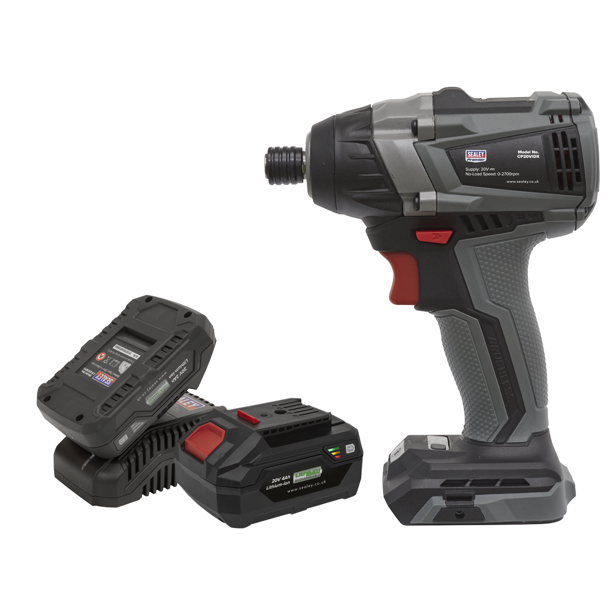 Brushless Impact Driver Kit 1/4"Hex 20V SV20 Series - 2 Batteries - CP20VIDXKIT - Farming Parts