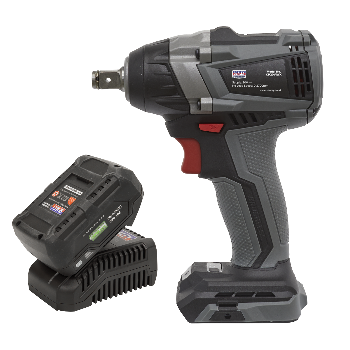 Brushless Impact Wrench Kit 1/2"Sq Drive 20V SV20 Series 300Nm 4Ah - CP20VIWXKIT1 - Farming Parts