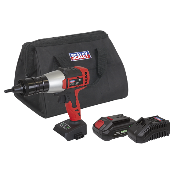 Sealey | SV20 Series Brushless Cordless Nut Riveter 20V 2Ah - CP20VNRKIT1