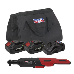 Cordless Ratchet Wrench 3/8"Sq Drive Kit 20V SV20 Series - 2 Batteries - CP20VRWKIT - Farming Parts