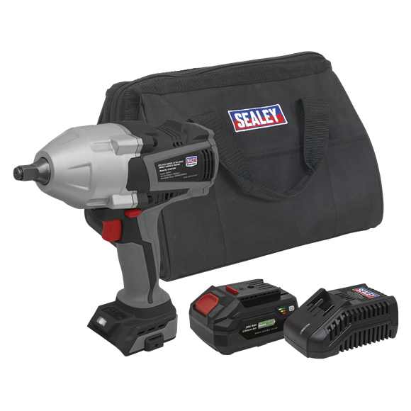 Sealey | Premier SV20 Series Cordless Impact Wrench Kit 20V 4Ah - CP20VXIWKIT