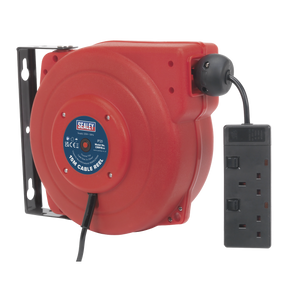 Cable Reel System Retractable 15m 2 x 230V Socket - CRM15 - Farming Parts