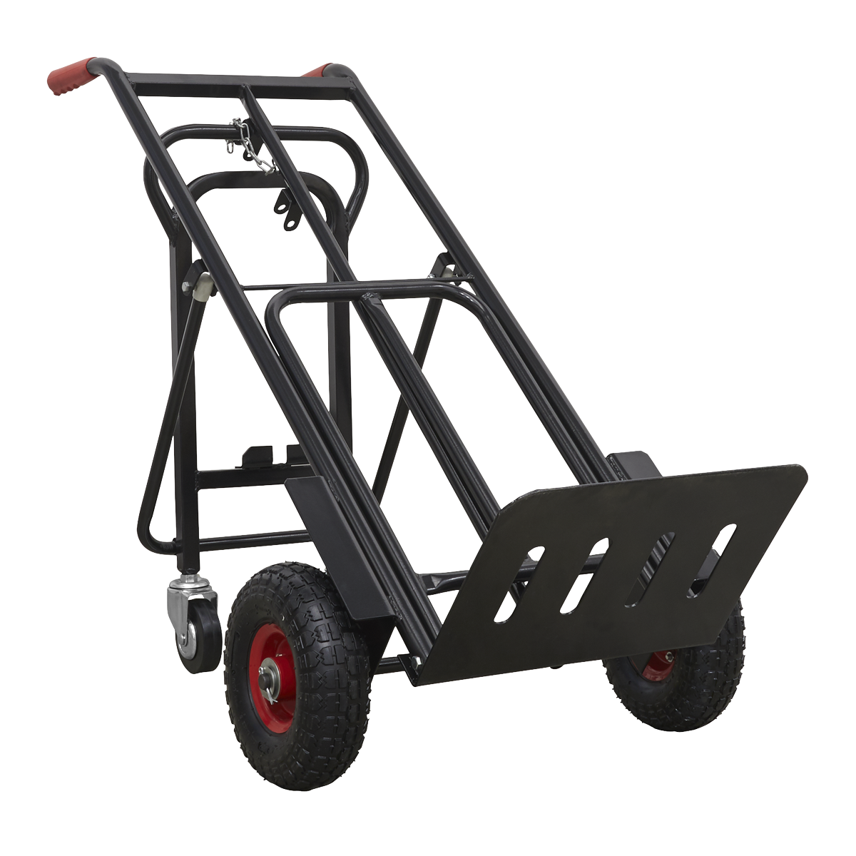 Heavy-Duty 3-in-1 Sack Truck with PU Tyres 300kg Capacity - CST989HD - Farming Parts