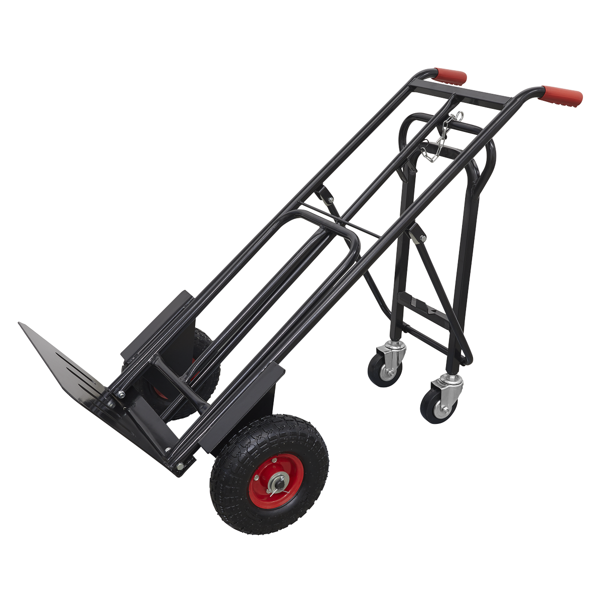 Heavy-Duty 3-in-1 Sack Truck with PU Tyres 300kg Capacity - CST989HD - Farming Parts