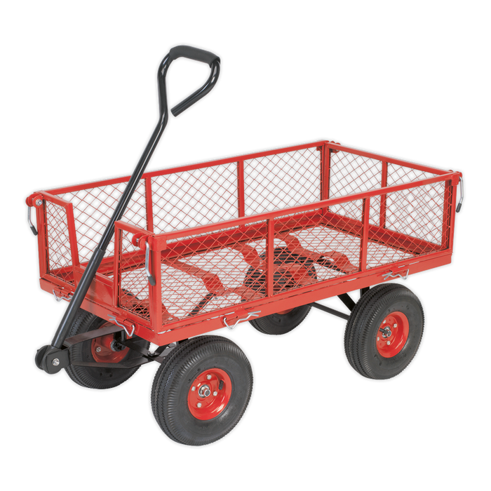 Sealey Platform Truck Removable Sides Pneumatic Tyres 200kg CST997