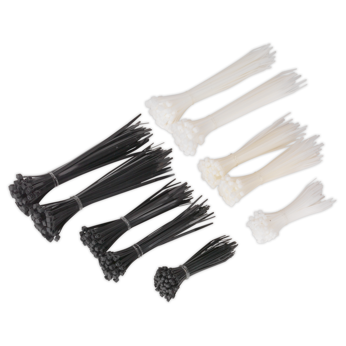 Cable Tie Assortment Black/White Pack of 600 - CT600BW - Farming Parts