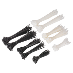 Cable Tie Assortment Black/White Pack of 600 - CT600BW - Farming Parts