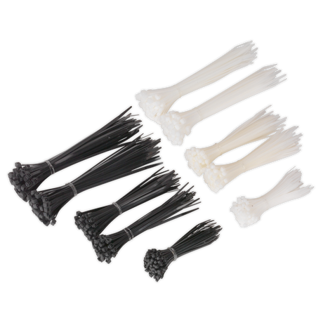 Cable Tie Assortment Black/White Pack of 600 - CT600BW - Farming Parts