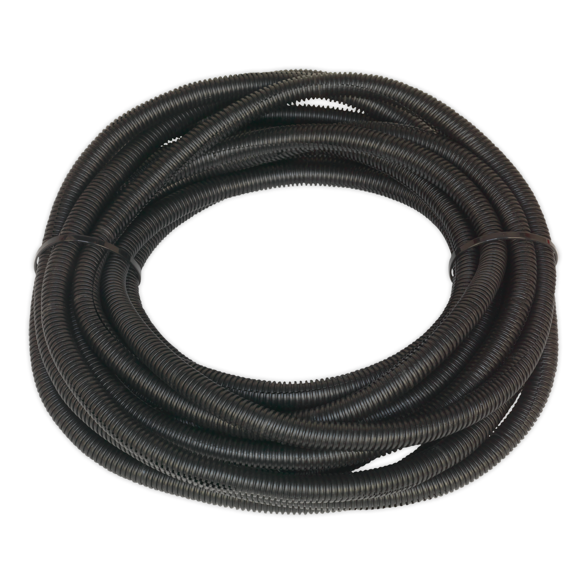 The Sealey Convoluted Cable Sleeving Split Ø12-16mm 200m - CTS12200, made from high strength nylon, offers superior durability while being chemical resistant.