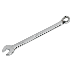 A Sealey Combination Spanner 9mm - CW09, crafted from durable Chrome Vanadium steel, features a silver open-ended design with both ends marked at 9mm.