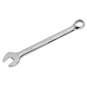 A 15mm Sealey Combination Spanner (CW15) with an open end on one side and a box end on the other, crafted from durable Chrome Vanadium steel.