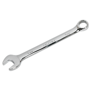 A 16mm Combination Spanner - CW16 with an open-end on one side and a box-end on the other, crafted from Chrome Vanadium steel for maximum durability, brought to you by Sealey.