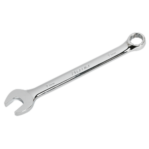 A chrome Vanadium steel WallDrive combination spanner with an open-end and a ring-end, marked with "Sealey" and "19mm" from Sealey Hand Tools.