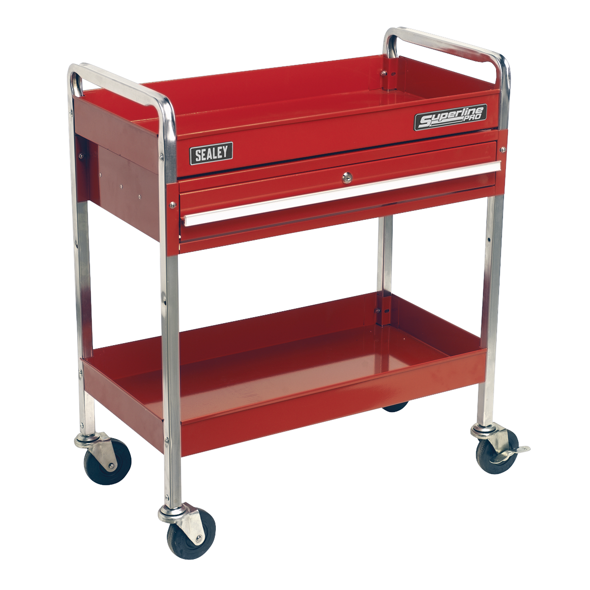 Trolley 2-Level Heavy-Duty with Lockable Drawer - CX101D - Farming Parts