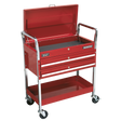 Trolley 2-Level Heavy-Duty with Lockable Top & 2 Drawers - CX1042D - Farming Parts