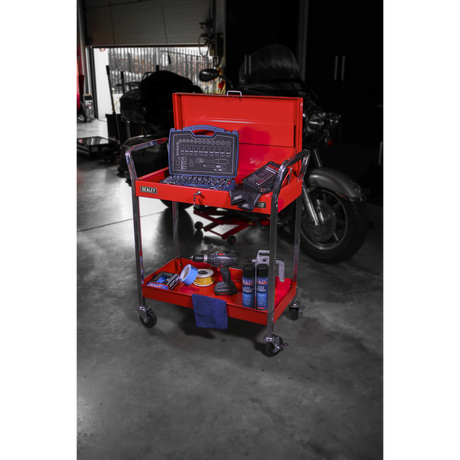 Trolley 2-Level Heavy-Duty with Lockable Top - CX104 - Farming Parts