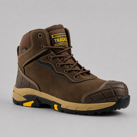 Buckbootz BLITZBR Brown Waterproof S7 Safety Boots Wide Fit