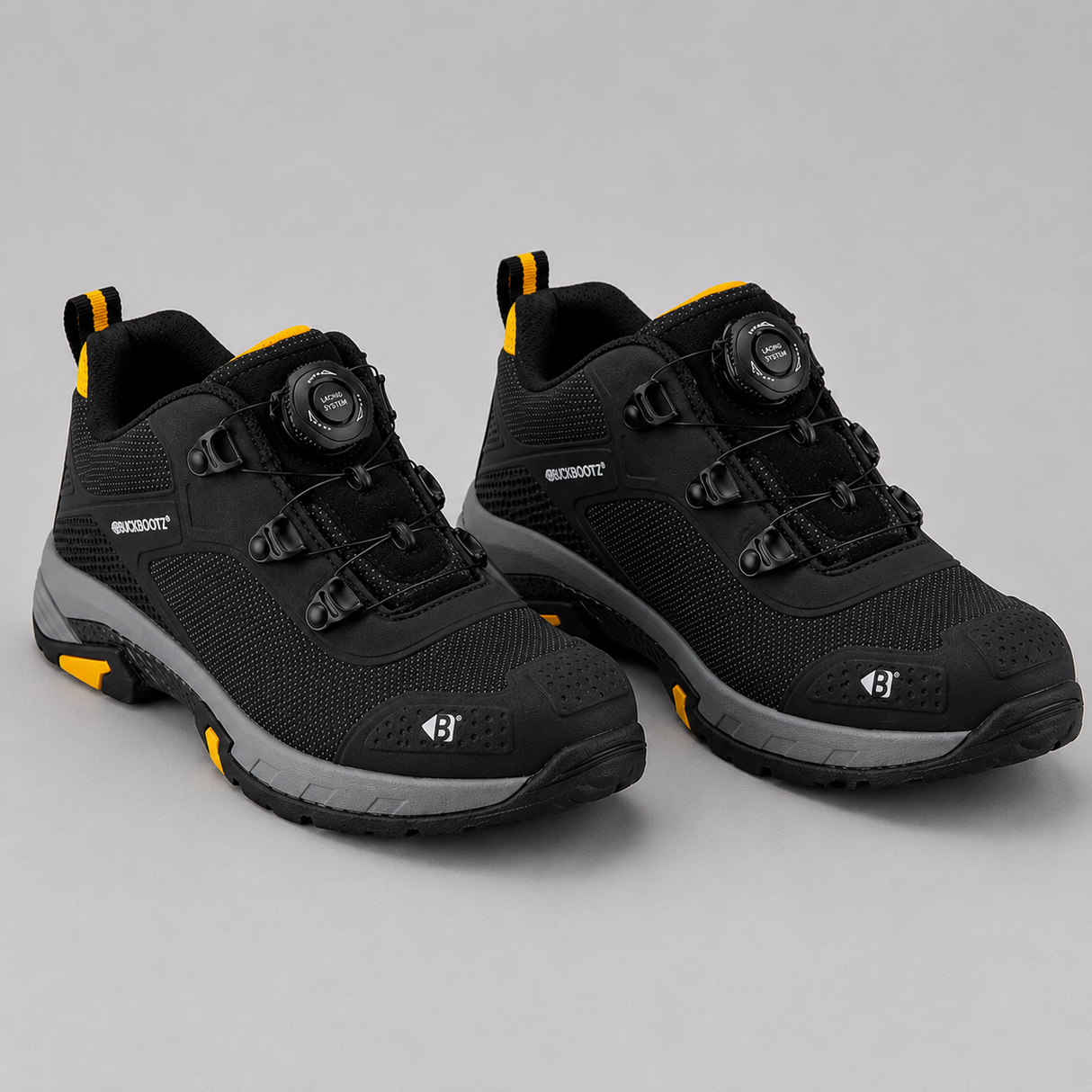 Buckbootz WHEELZLOW FITGO Black Safety Trainers S1PS ESD Wide Fit