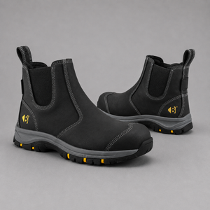 Buckbootz WIZD2BLK Black Dealer Safety Boots Wide Fit SB PS SR