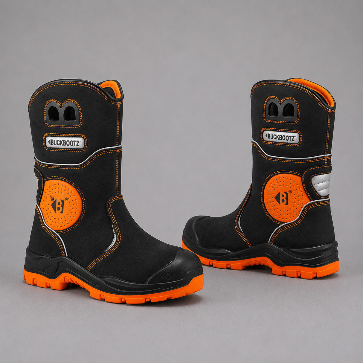 Buckbootz BVIZ5 Hi-Vis Waterproof Safety Rigger Boots S7S