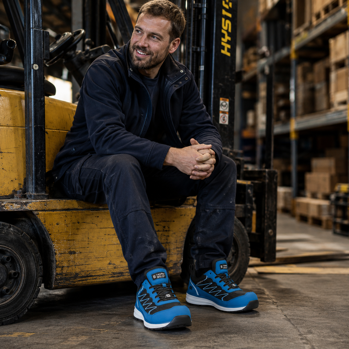 Buckler GUYZ Safety Trainers – Blue | Lightweight, Slip-Resistant & ESD Rated