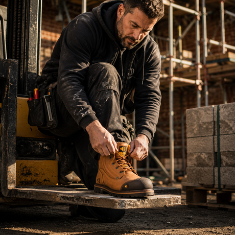 Buckler Safety Lace Boot – Steel Toe & Midsole, Slip-Resistant Work Boots | B550SM