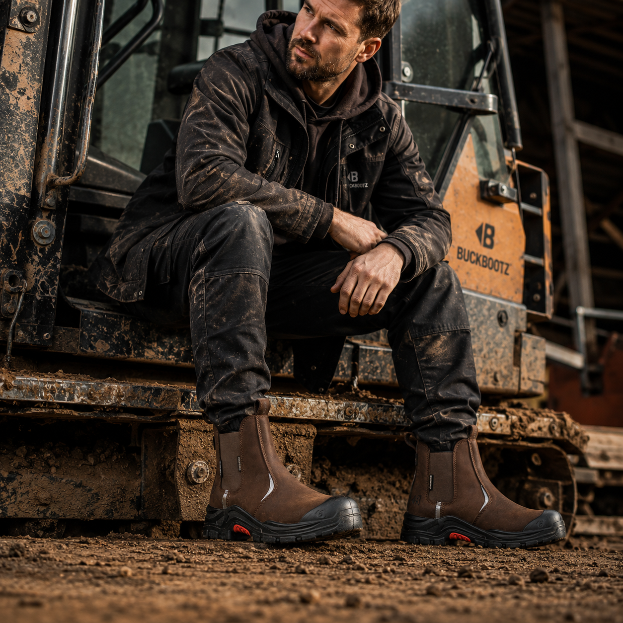 Buckler Nubuckz Safety Dealer Boot – Dark Brown Composite Toe Work Boots | NKZ101BR