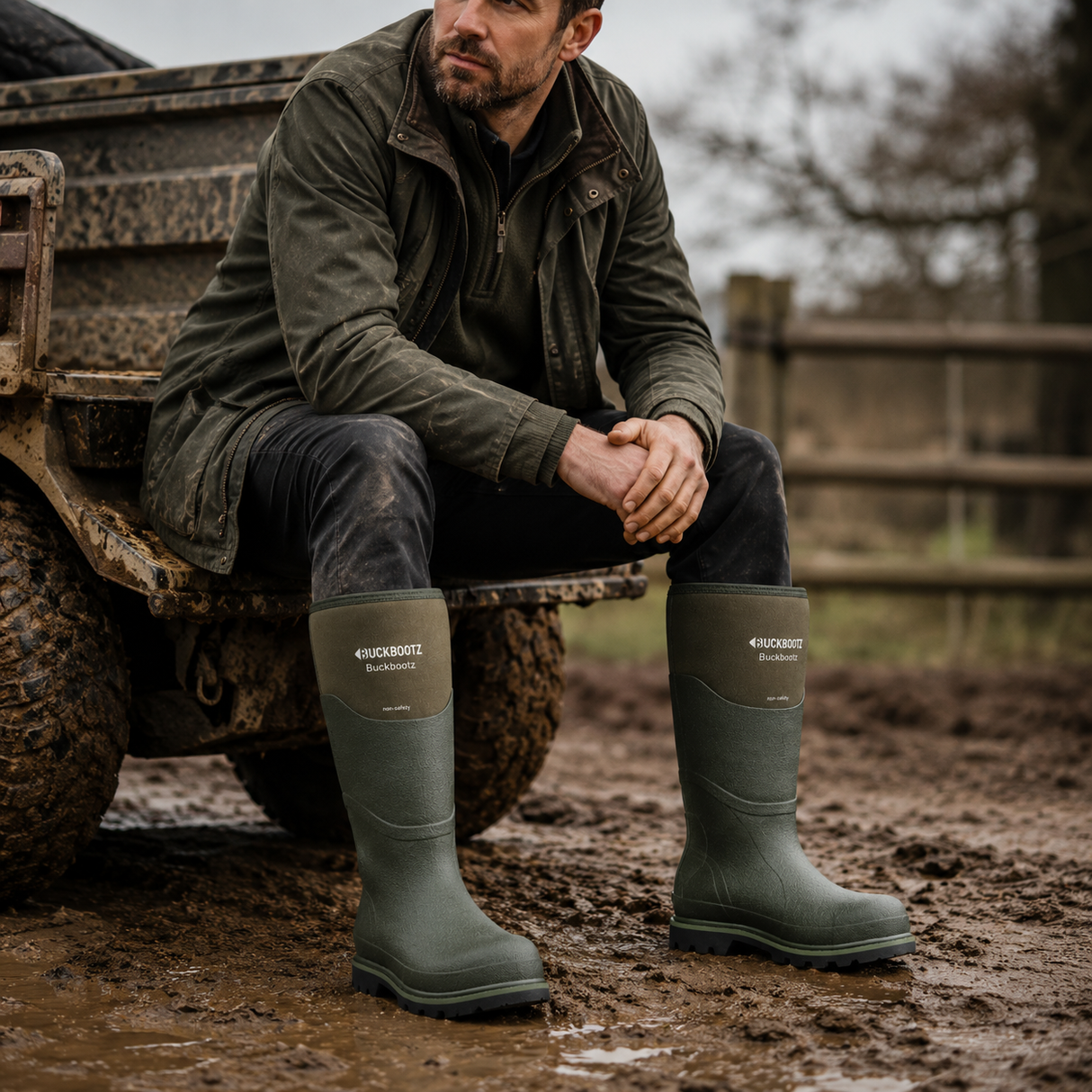 Buckler Green Buckbootz Non-Safety Waterproof Boots | BBZ5020